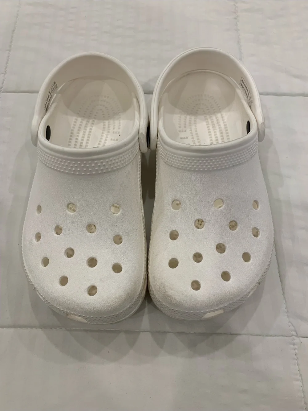 CROCS Kids White Classic Clog Sandals